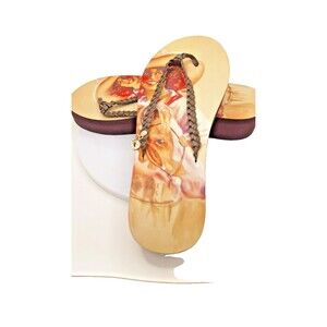 Womens Bareback Kickers Western Flip Flops Size Medium 5-6 NWT NEW‎